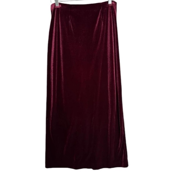 Vintage Dresses & Skirts - Vtg 90’s Purple Velvet Maxi Skirt Sz L Whimsygoth Fairy Grunge